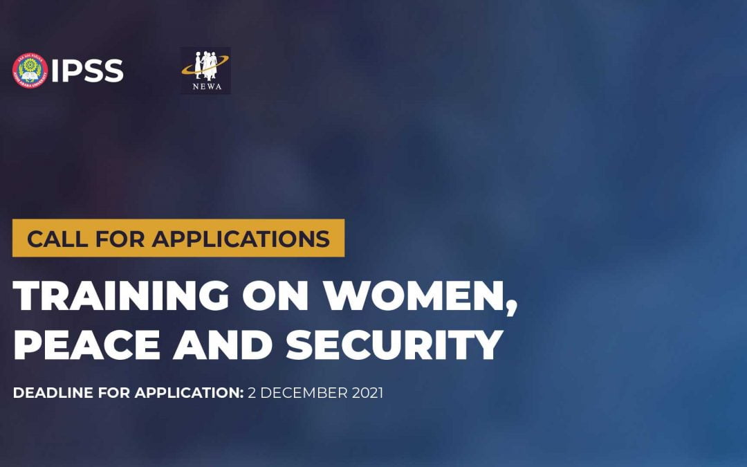 Call for Applications for a Training on Women, Peace and Security