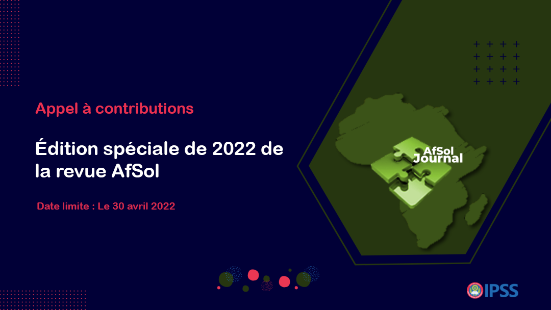 Appel à contributions: Édition spéciale de 2022 de la revue AfSol