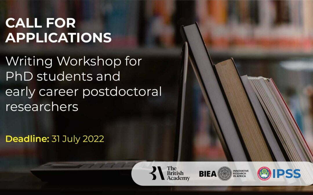 Call For Applications: Writing Workshop for PhD Students and Early Career Postdoctoral Researchers