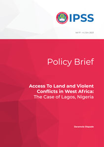 Access To Land and Violent Conflicts in West Africa: The Case of Lagos, Nigeria