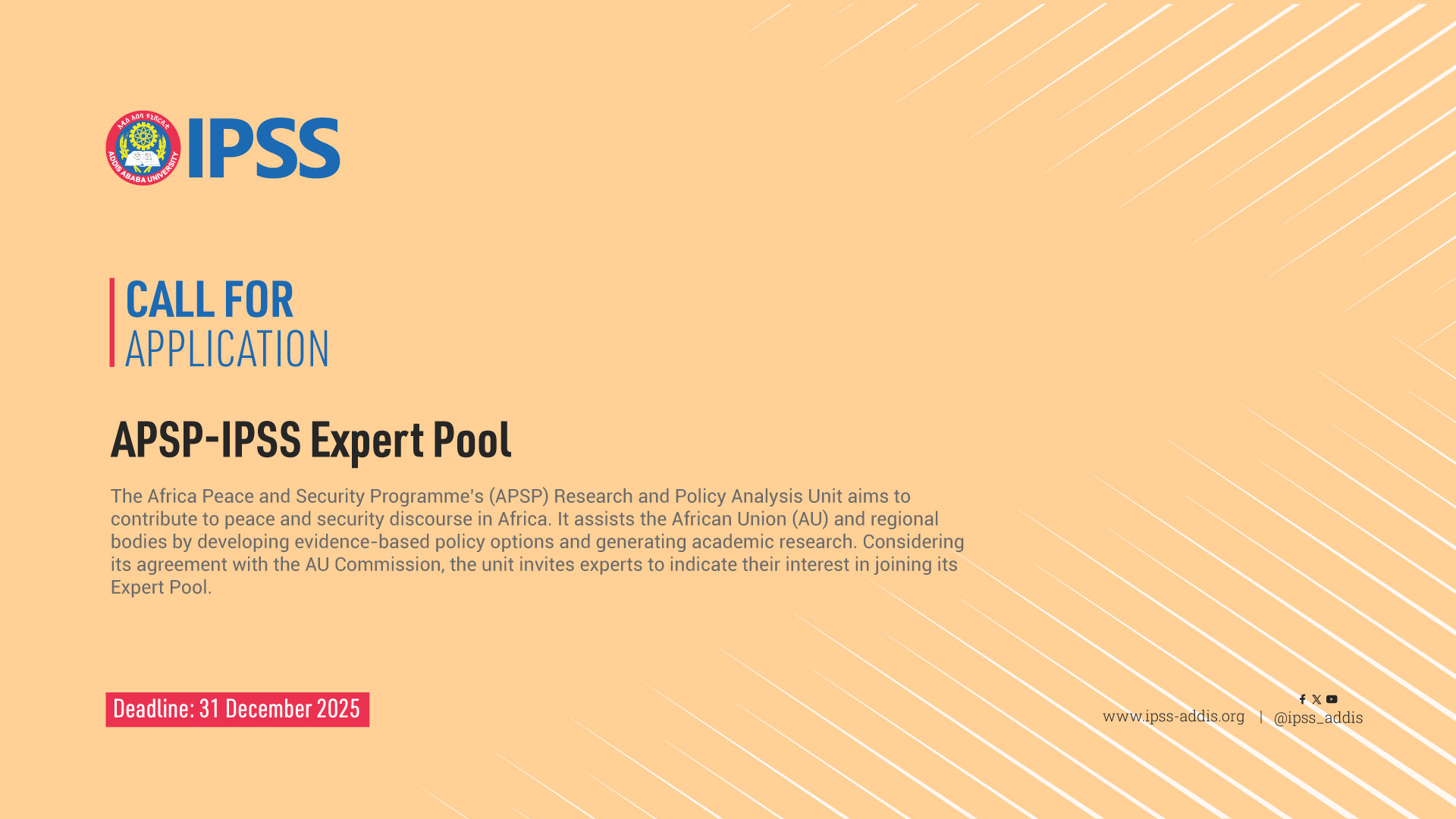 Call for Application: APSP-IPSS Expert Pool