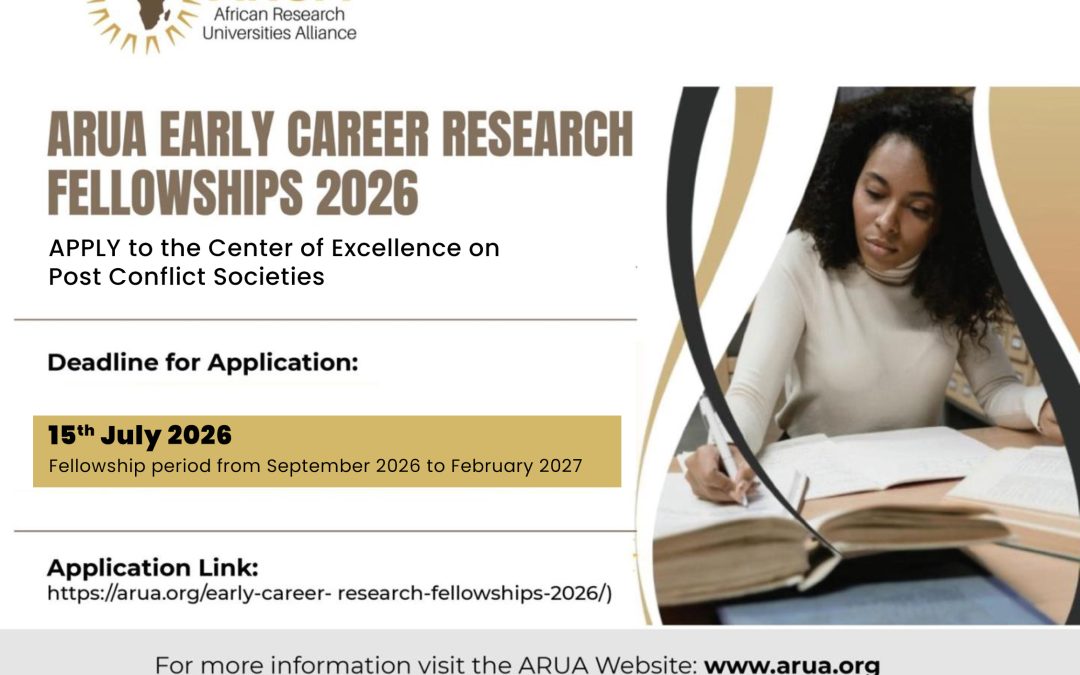 ARUA EARLY CAREER RESEARCH FELLOWSHIPS 2026