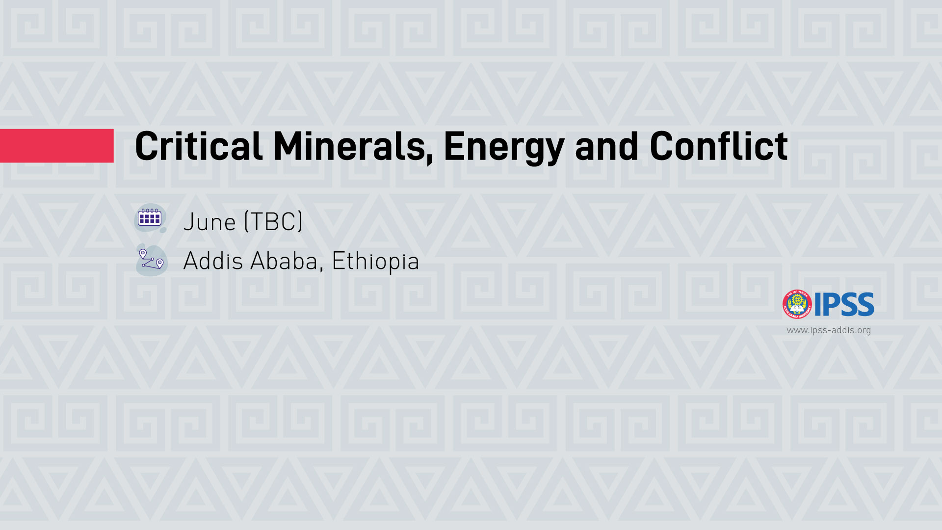 Critical Minerals, Energy and Conflict
