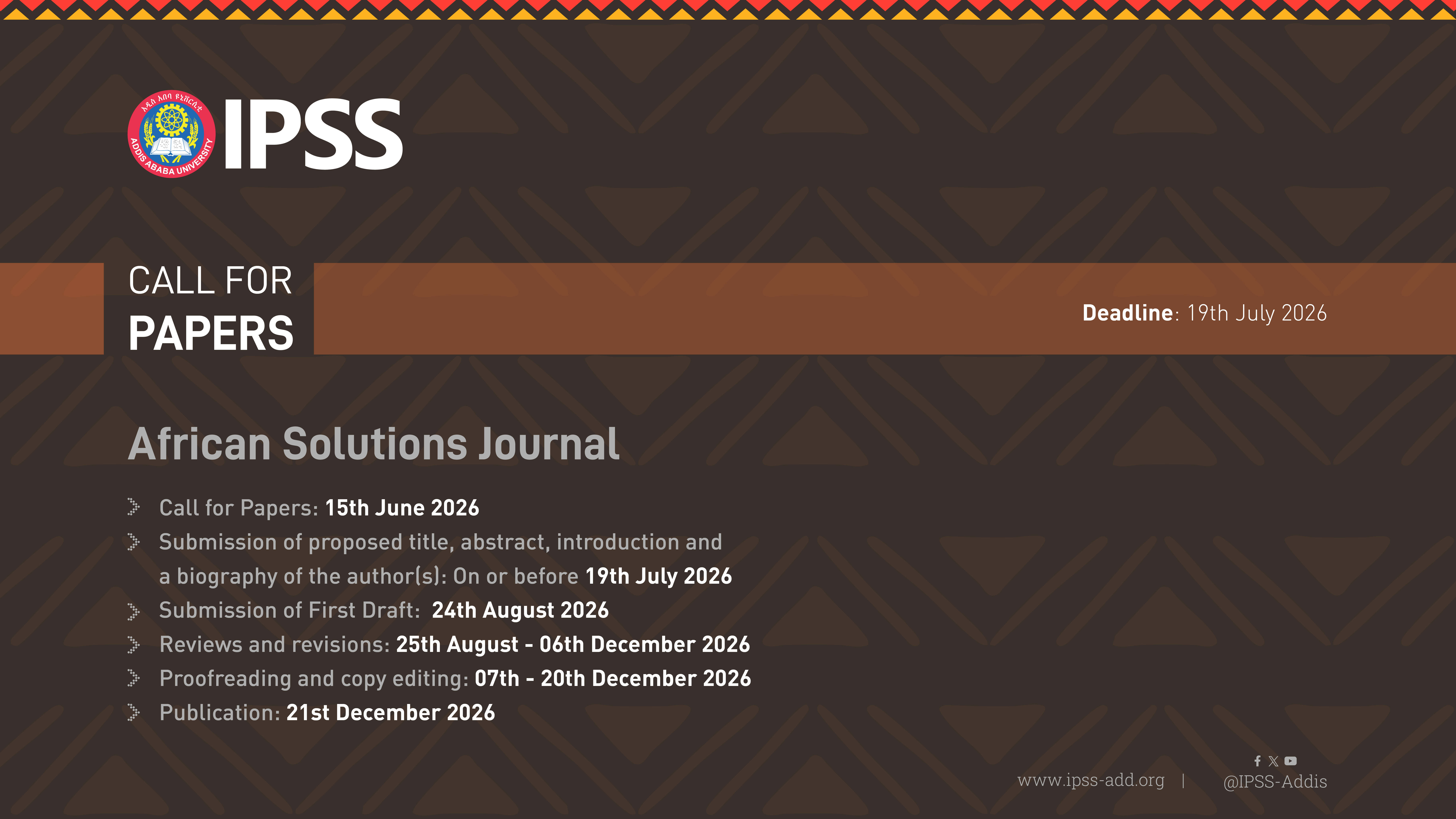 Call for papers: African Solutions Journal