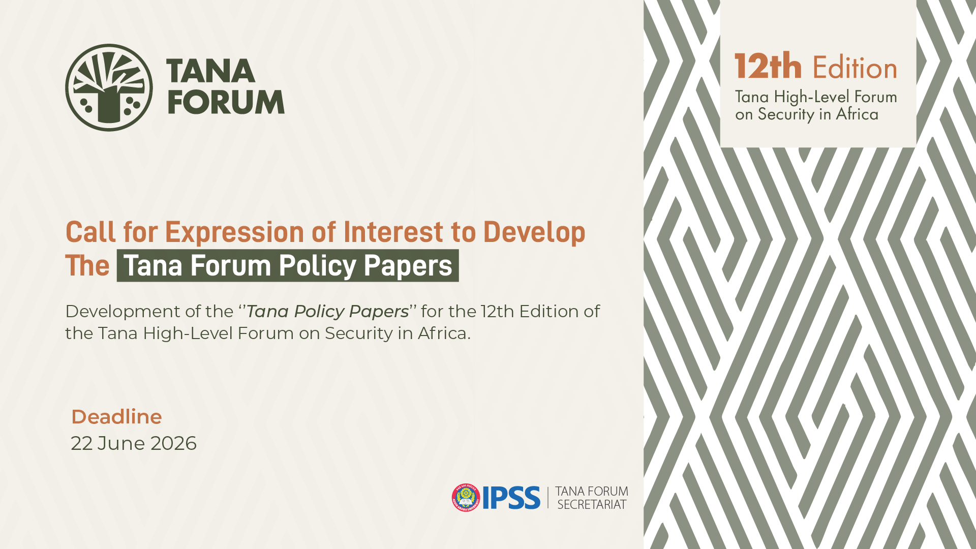 Call for an Expression of Interest to develop the Tana Forum Policy Papers
